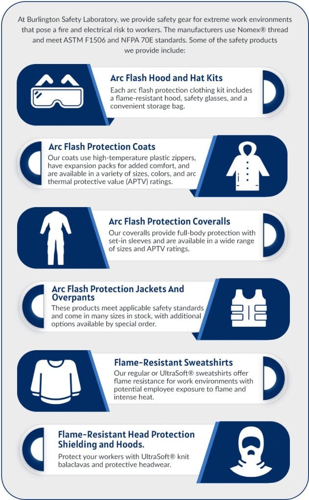 types of arc flash clothing