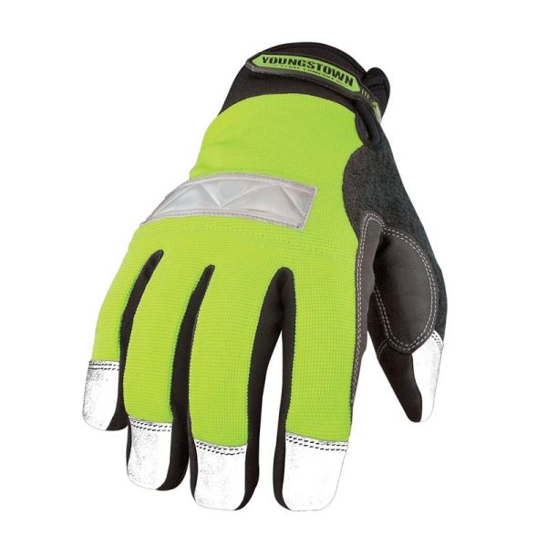 Safety Lime Waterproof Winter Work Gloves