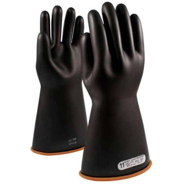 CL1 TYPE I, 16", BLACK/ORANGE RUBBER INSULATING GLOVES