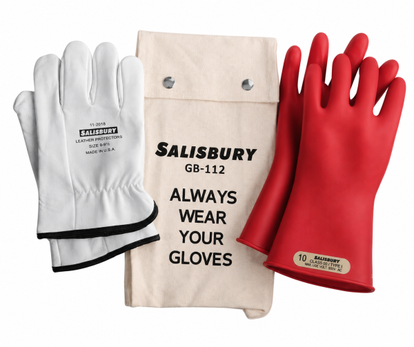 Salisbury Red CL 2, 1000v - 11" Glove Kit, sizes 7-12