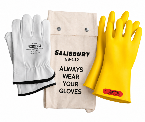Salisbury Yellow Class 0, 1000v - 11" Glove Kit, sizes 8-12