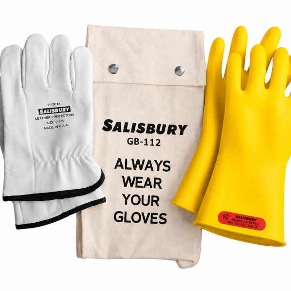 Salisbury Yellow Class 0, 1000v - 11" Glove Kit, sizes 8-12