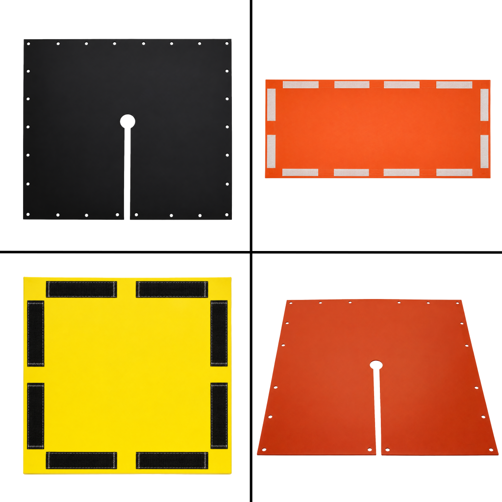 rubber safety blanket testing collage