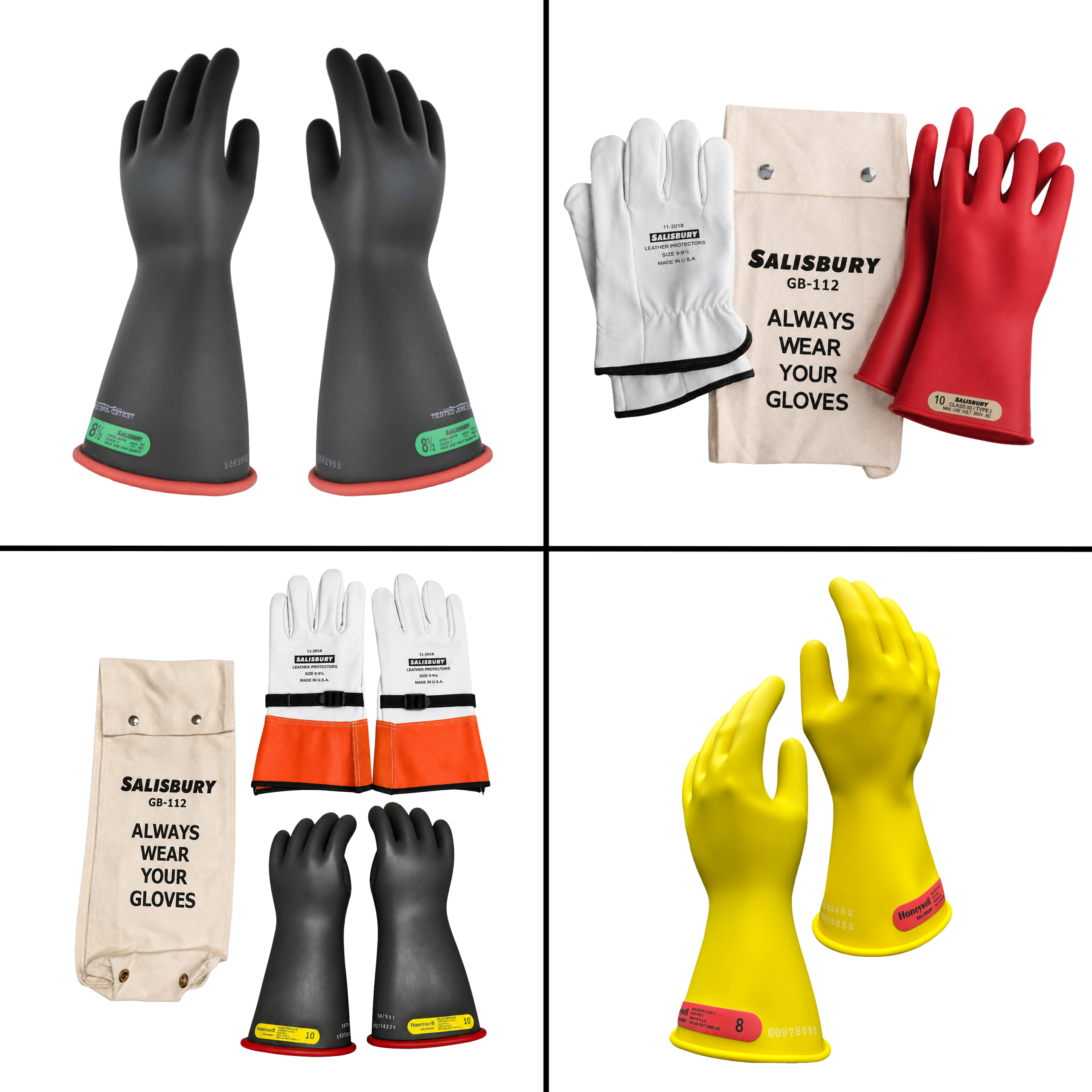 rubber safety Gloves testing Collage