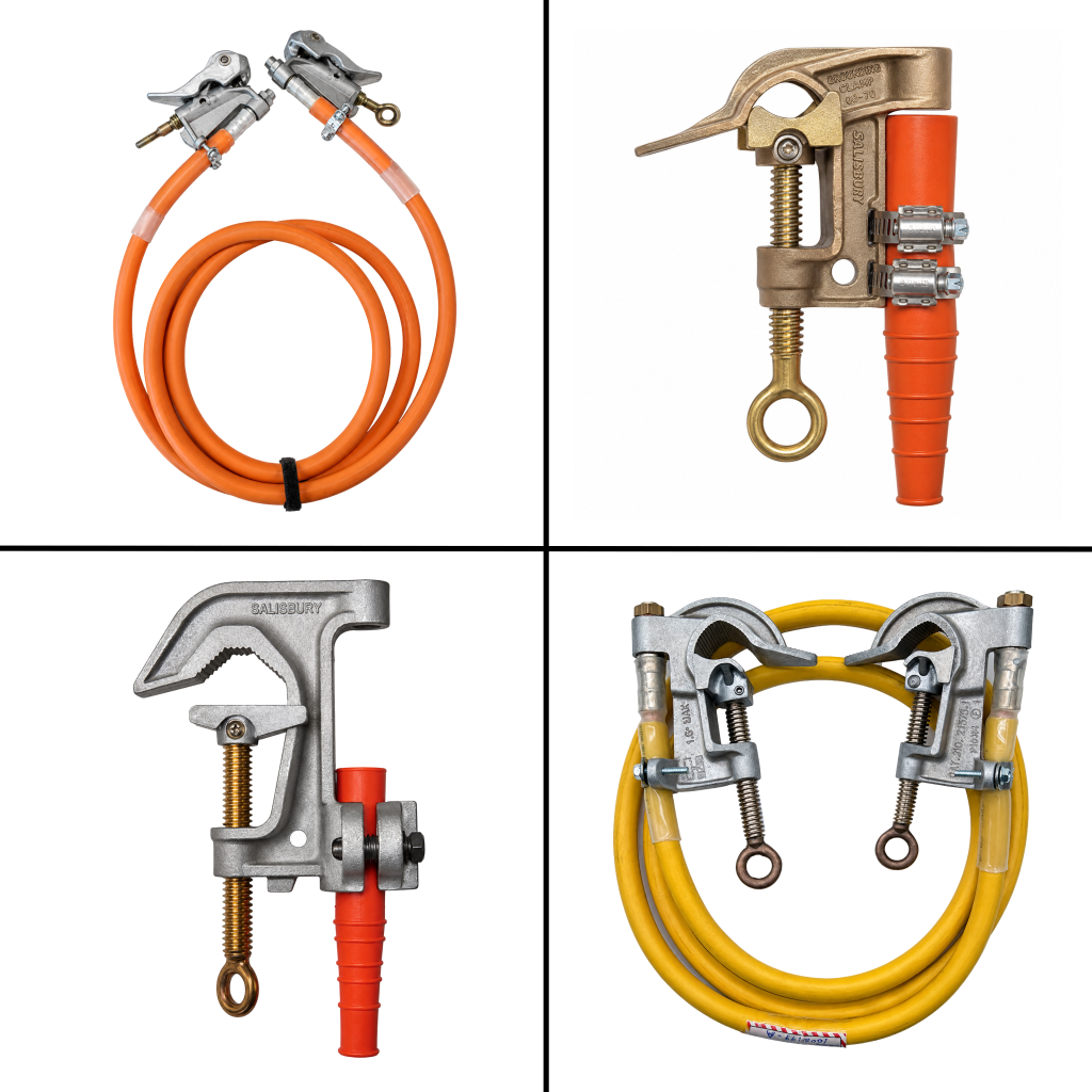 temporary grounding cable testing collage
